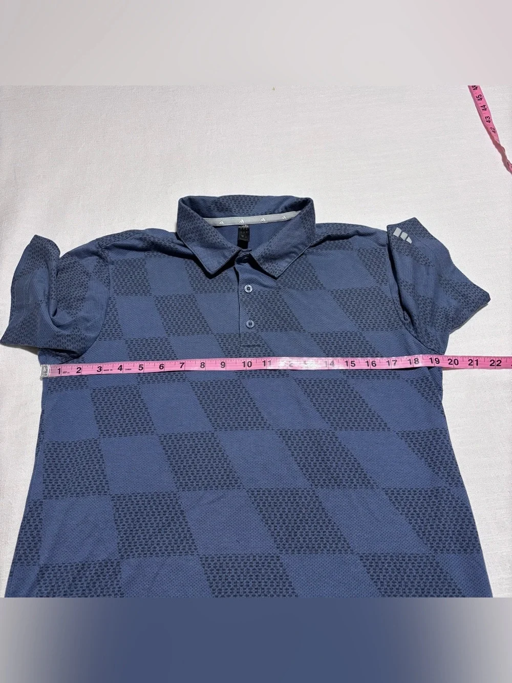 Men’s Adidas Wavy Mesh Golf Polo | Ink / Black | Size Small | ADVR0904